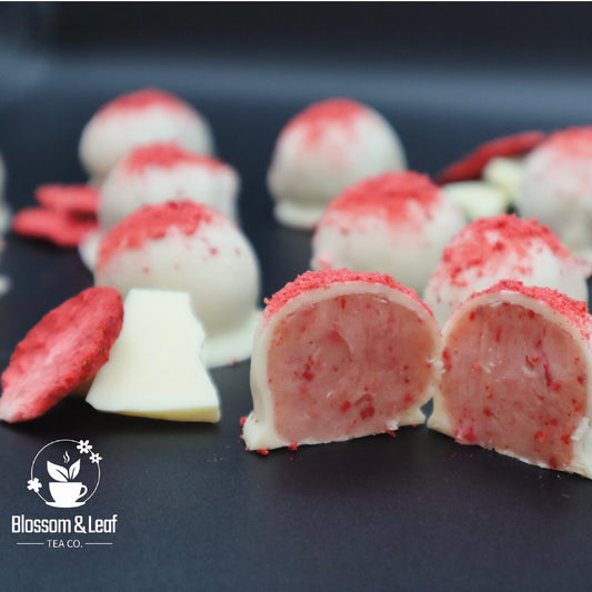 Strawberry White Chocolate Truffles